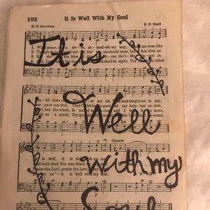 Vintage hymn decor